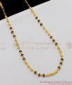 CCRY12 - Gold Beads Black Crystal Ball Design Chain For Ladies Daily Use