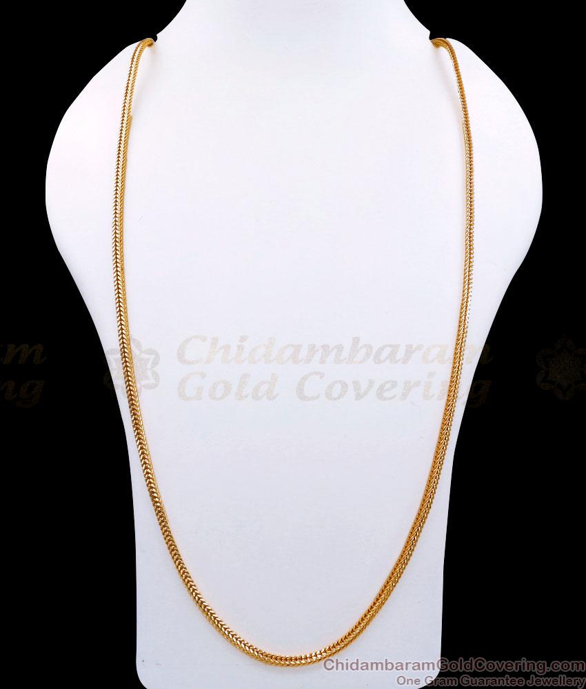 CDAS04-XLG 36 inches Gold Plated Thirumangalyam Kodi Knitted Square Chain