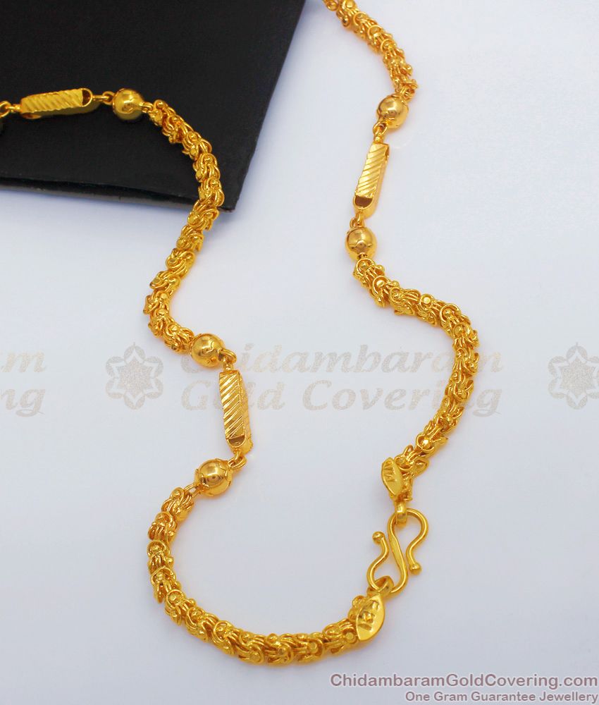 CDAS08-LG 30 Inches Long Latest Gold Chain Byzantine Chain India Jewelry  Gifting