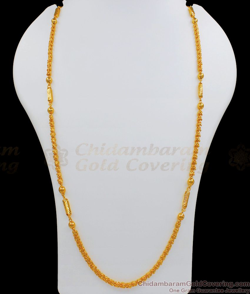 CDAS08-LG 30 Inches Long Latest Gold Chain Byzantine Chain India Jewelry  Gifting