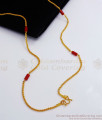 CDAS18 Thin Gold Chain With Red Beads for Daily Use Shop Online