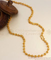 CDAS22-LG 30 Inches Long Spring Type Gold Beaded Long Chain For Daily Use