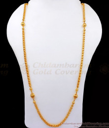 CDAS25-LG 30 Inch Long Gold Beads Design One Gram Gold Chain Shop Online  CDAS25-LG 30 Inch Long Gold Beads Design One Gram Gold Chain Shop Online