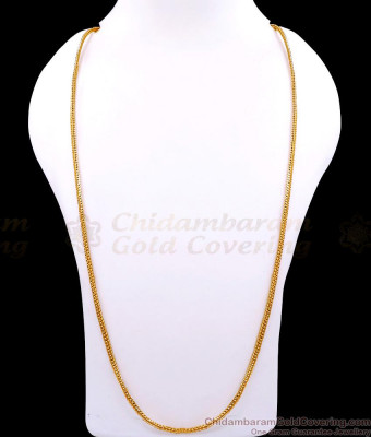 CDAS35-Lg 30 Inch Long Daily Wear One Gram Gold Chain Snake Pattern