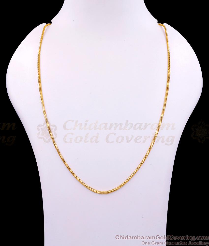 CDAS43 Light Weight Daily Wear Gold Plated Snake Chain Online CDAS43 Light Weight Daily Wear Gold Plated Snake Chain Online