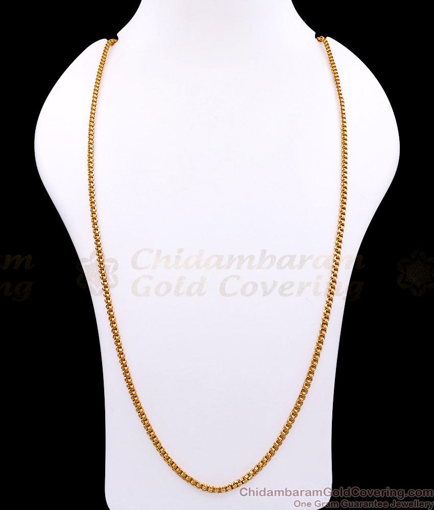 CGLM100-Lg 30 Inch Long One Gram Gold Chain Mens Occasional Wear Collections Shop Online CGLM100-Lg 30 Inch Long One Gram Gold Chain Mens Occasional Wear Collections Shop Online