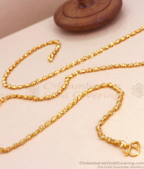 CGLM102 Stylish Full Gold Beaded Chain 1 Gram Gold Jewelry CGLM102 Stylish Full Gold Beaded Chain 1 Gram Gold Jewelry