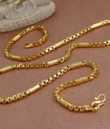 CGLM116-Lg 30 Inch Long Thick Gold Plated Chain Daily Wear Collections
