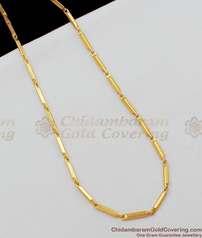 CGLM12 Mens Gold Plated Cross Cut Model Traditional Shiny Daily Wear Chain Online Collection