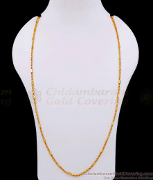 CGLM125-Lg 30 Inch Long Shiny Gold Plated Chain Twisted Box Design With Price CGLM125-Lg 30 Inch Long Shiny Gold Plated Chain Twisted Box Design With Price