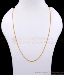 CGLM130 Regular Wear Thin One Gram Gold Chain Interlock Design At Affordable Price