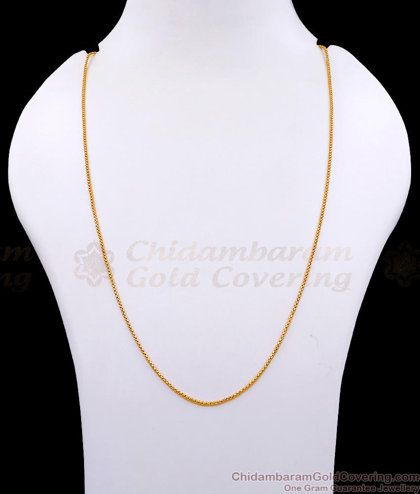 CGLM130 Regular Wear Thin One Gram Gold Chain Interlock Design At Affordable Price CGLM130 Regular Wear Thin One Gram Gold Chain Interlock Design At Affordable Price