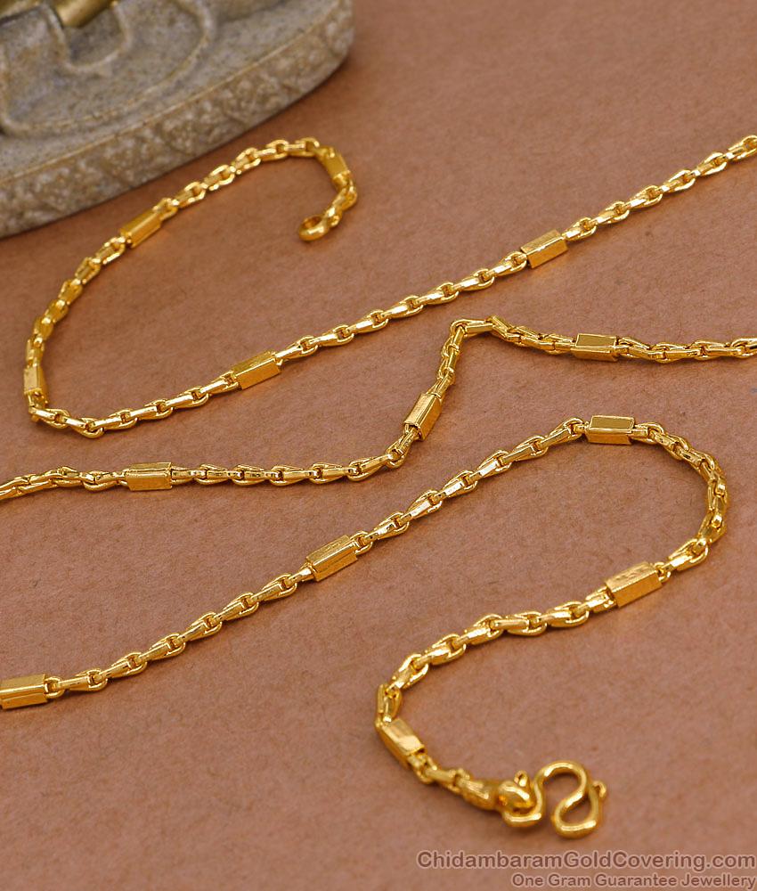 CGLM136 Trendy Wheat Design 1 Gram Gold Regular Chain Designs Shop Online CGLM136 Trendy Wheat Design 1 Gram Gold Regular Chain Designs Shop Online