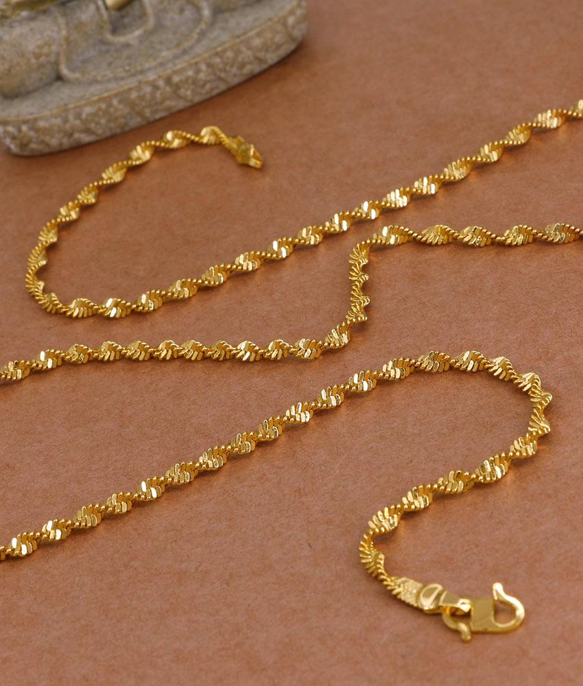 CGLM138 Regular Wear One Gram Gold Spiral Chain Design Shop Online CGLM138 Regular Wear One Gram Gold Spiral Chain Design Shop Online
