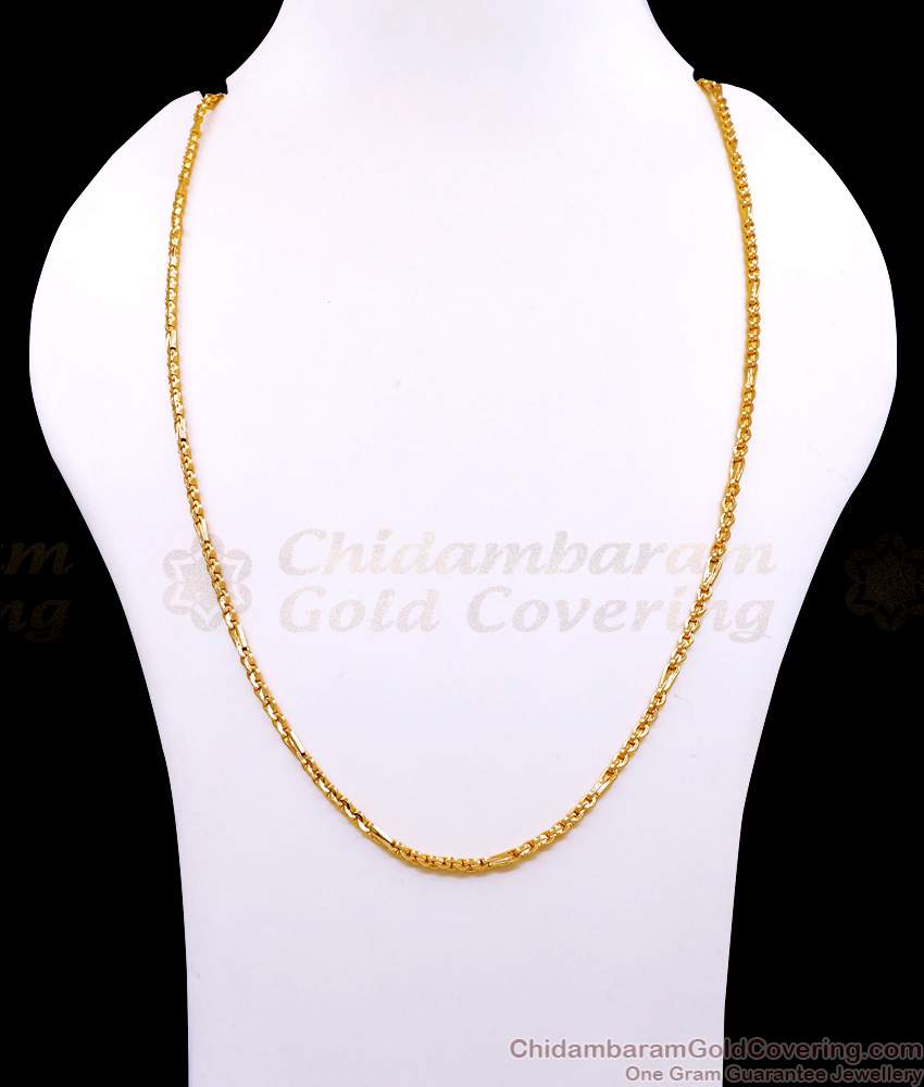 CGLM140 Buy Light Weight Micro Gold Plated Wheat Chain Design For Regular Use