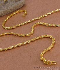 CGLM141 Plain One Gram Gold Wheat Chain Design For Everyday Use CGLM141 Plain One Gram Gold Wheat Chain Design For Everyday Use