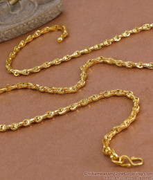 CGLM141 Plain One Gram Gold Wheat Chain Design For Everyday Use