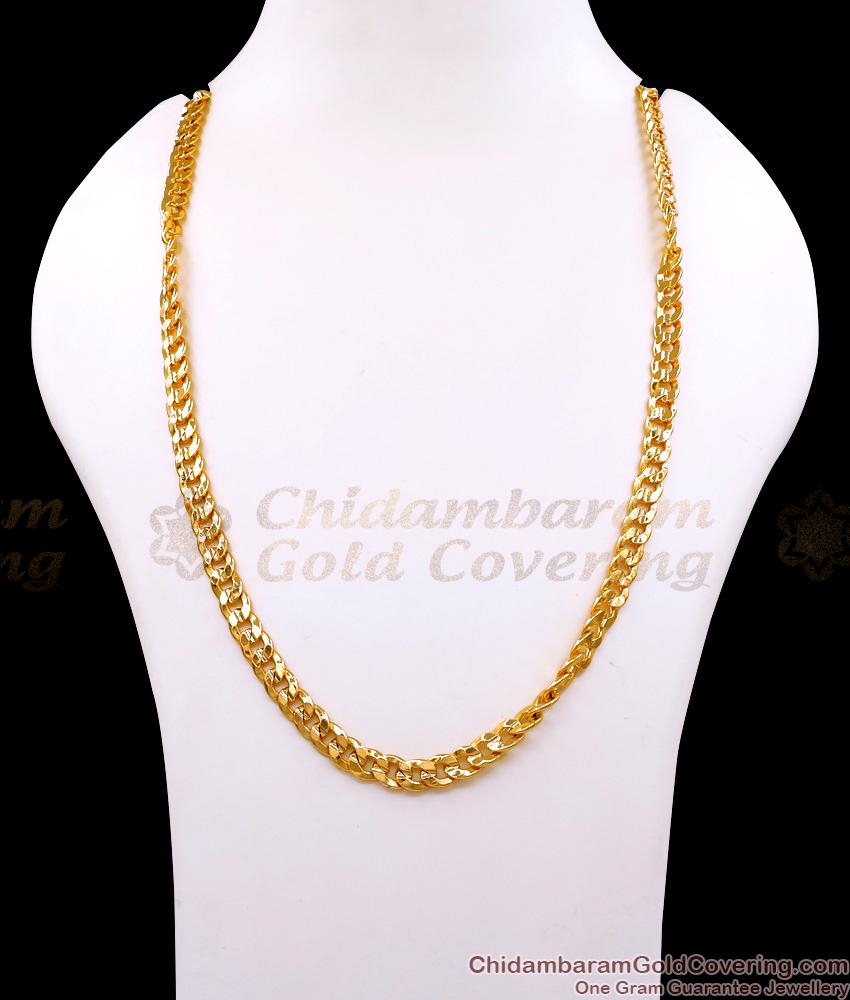CGLM142 Premium Quality Gold Imitation Sachin Chain Design Mens Fashion