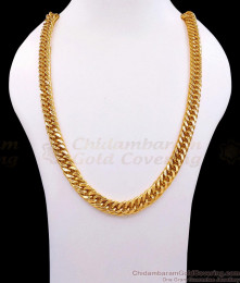 CGLM146 Premium Gold Plated Heavy Double Link Curb Chain For Men Fashion