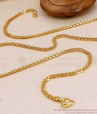 CGLM150 Latest One Gram Gold Round Box Link Chain Online