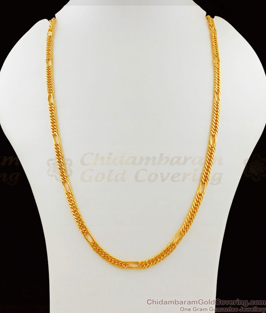 CGLM36 - Glittering Gold Chain for Men Sachin Chain Imitation Jewelry