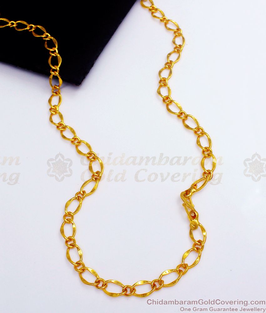 CGLM57 Link Model Design Mens Gold Long Chain Daily Wear