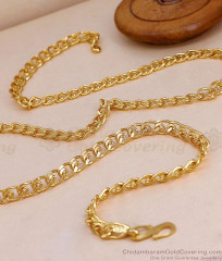 CGLM63 Light Weight Interlock Design Gold Plated Chain Design Online