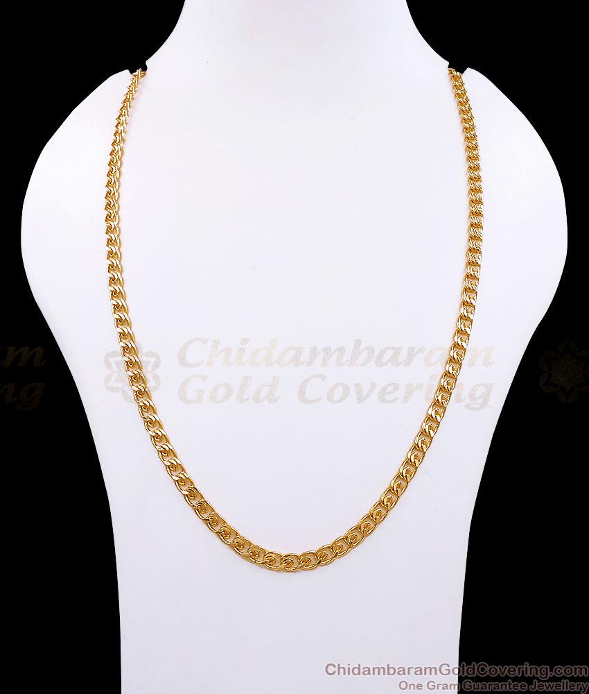 CGLM63 Light Weight Interlock Design Gold Plated Chain Design Online