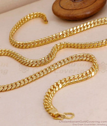 CGLM64 Thick Heavy Gold Imitation Sachin Chain For Men Party Wear