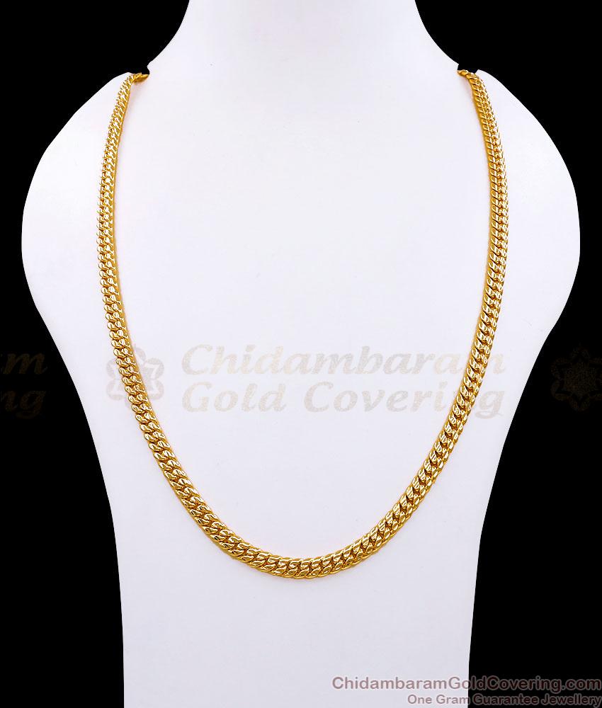 CGLM64 Thick Heavy Gold Imitation Sachin Chain For Men Party Wear