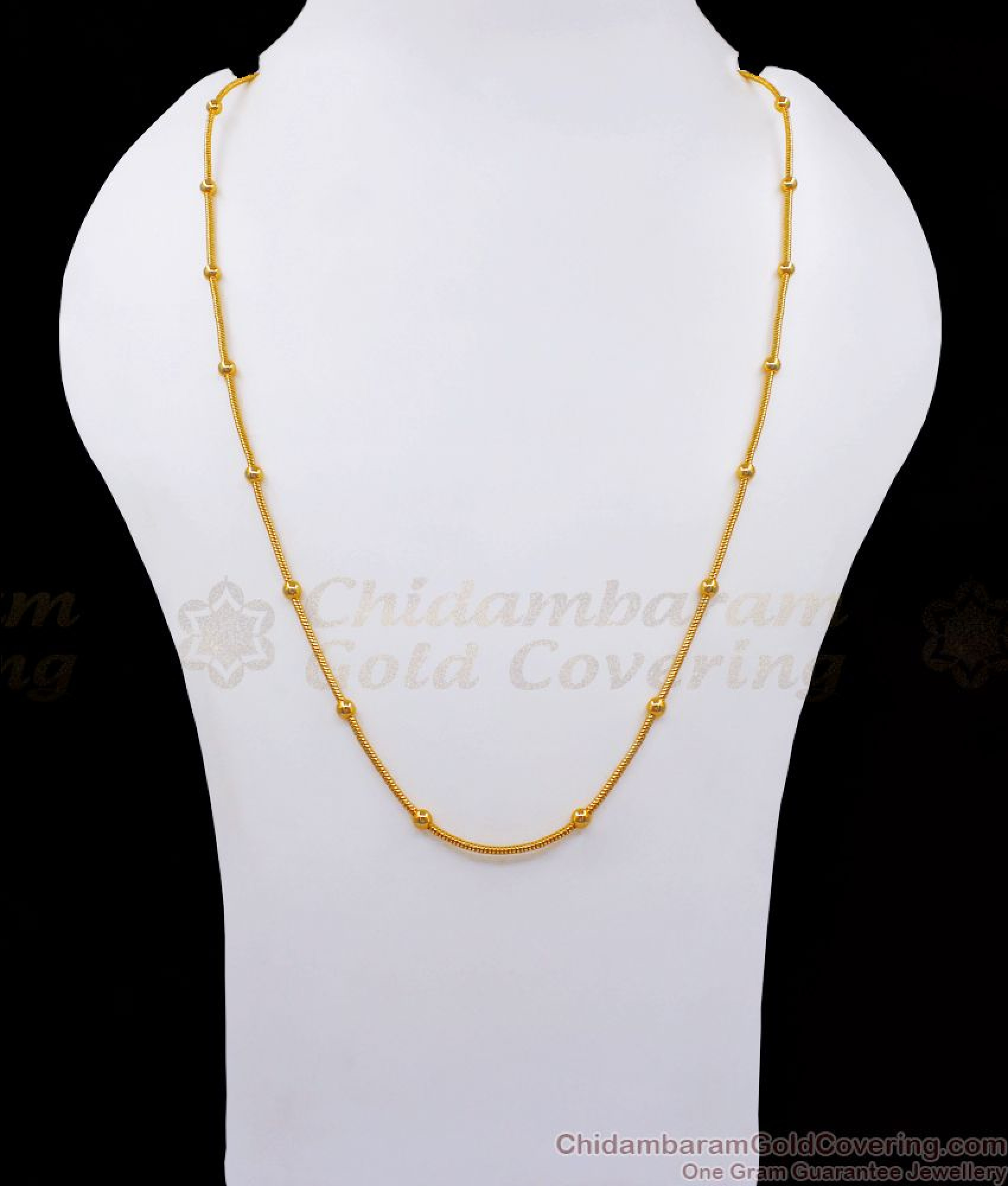 Buy Online Pure Gold Plated Chain Rope Design With Golden Balls