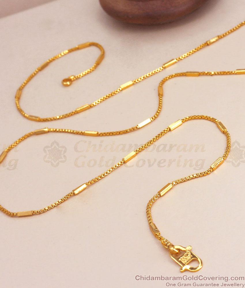 CGLM89 Real Gold Tone Thin Chain For Mens Daily Wear Collections