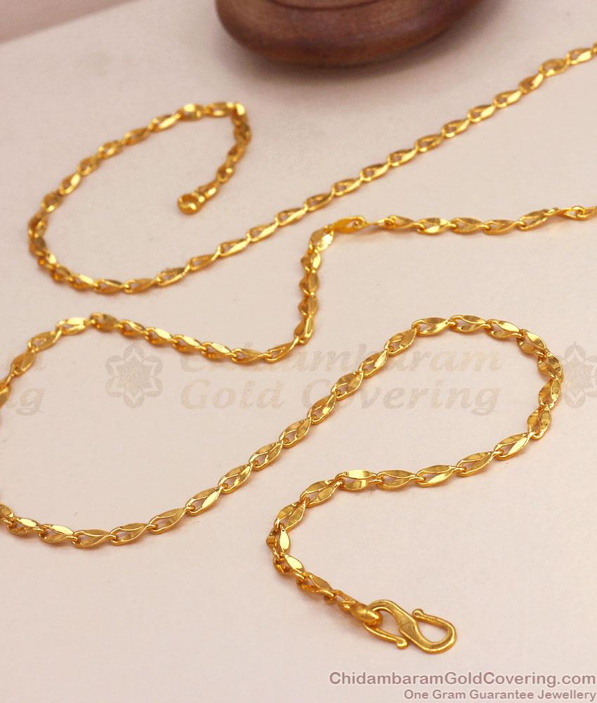 CGLM93 Regular Wear Gold Plated Chain Double Beads Design Shop Online