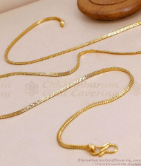 CGLM97 Thin One Gram Gold Flat Chain Design For Daily Wear CGLM97 Thin One Gram Gold Flat Chain Design For Daily Wear