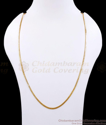 CGLM97 Thin One Gram Gold Flat Chain Design For Daily Wear