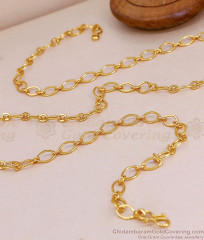 CGLM98 Classic Gold Plated Oval Link Chain With S-Hook CGLM98 Classic Gold Plated Oval Link Chain With S-Hook