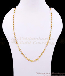 CGLM98 Classic Gold Plated Oval Link Chain With S-Hook