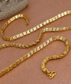 CHRT102-Lg 30 Inch Long Pure Gold Tone Floral Design Square Chain Design Online