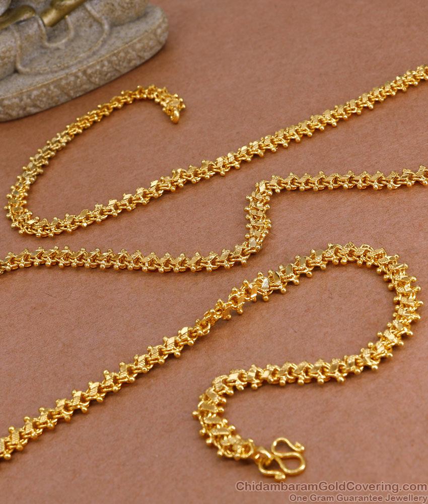 CHRT103-LG 30 Inch Long One Gram Gold Daily Wear Chain At Affordable Price CHRT103-LG 30 Inch Long One Gram Gold Daily Wear Chain At Affordable Price