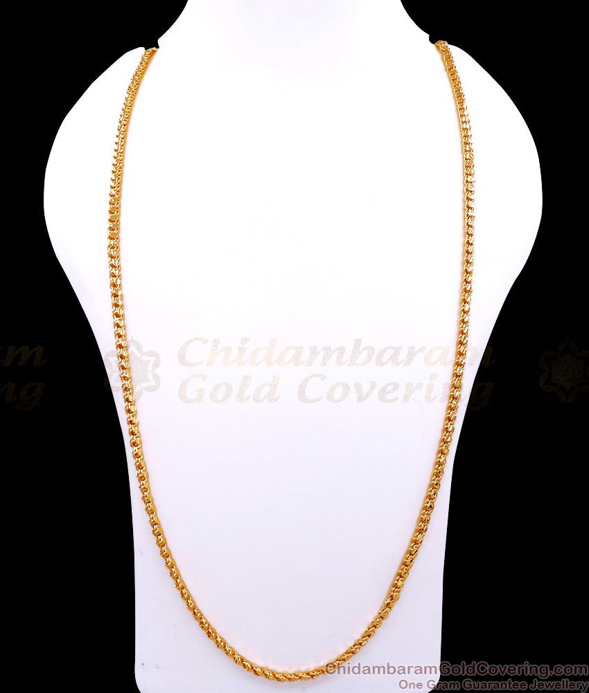 CHRT104-LG 30 Inch Long Heart Shaped Pure Gold Tone Chain For Regular Use CHRT104-LG 30 Inch Long Heart Shaped Pure Gold Tone Chain For Regular Use