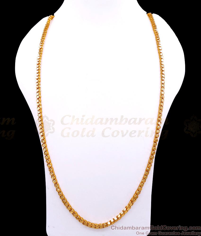 CHRT106-LG 30 Inch Long High Quality Four Side Oval Shaped Gold Chain For Women CHRT106-LG 30 Inch Long High Quality Four Side Oval Shaped Gold Chain For Women