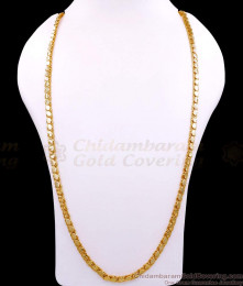 CHRT108-LG 30 Inch Long Oval Shaped Gold Plated Chain Design For Women Fashion