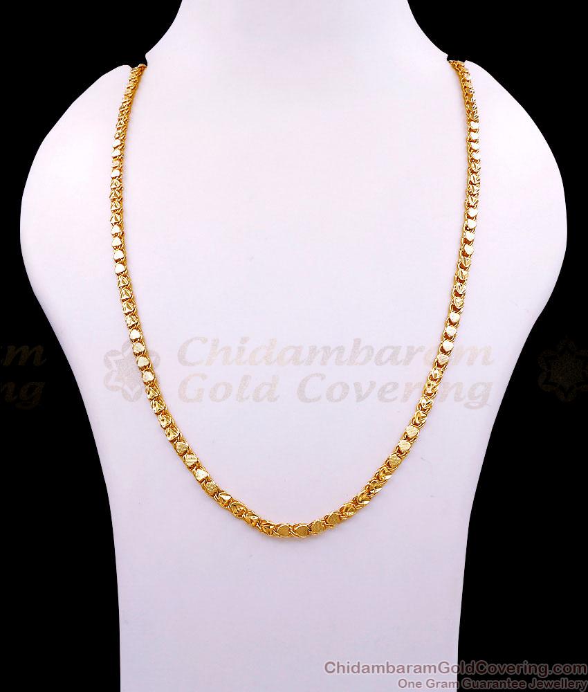 CHRT113 Buy 24K Gold Plated Heart Link Chain Daily Wear Online