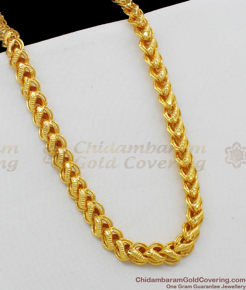 CHRT24-LG - 30 Inches S Cut Model Gold Plated Thick Chain Traditional Jewelry