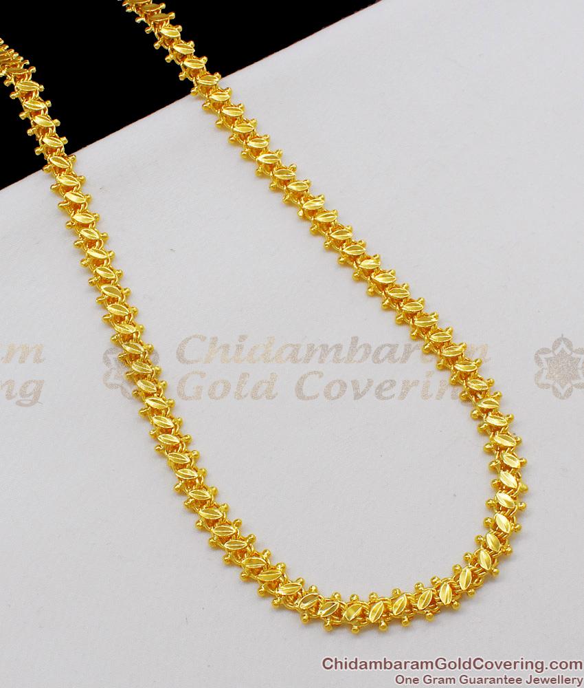 CHRT26-LG - 30 Inches Long Kerala Sundari S Cut Model Gold Plated Thick Chain Collections