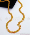 CHRT54 Oval With Beads Gold Plated Long Chain Collections