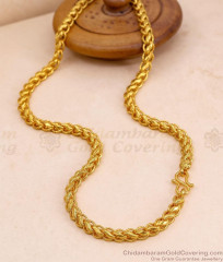 CHRT57-Xlg 36 Inch Very Long Lotus Leaf Design One Gram Gold Chain Shop Online CHRT57-Xlg 36 Inch Very Long Lotus Leaf Design One Gram Gold Chain Shop Online