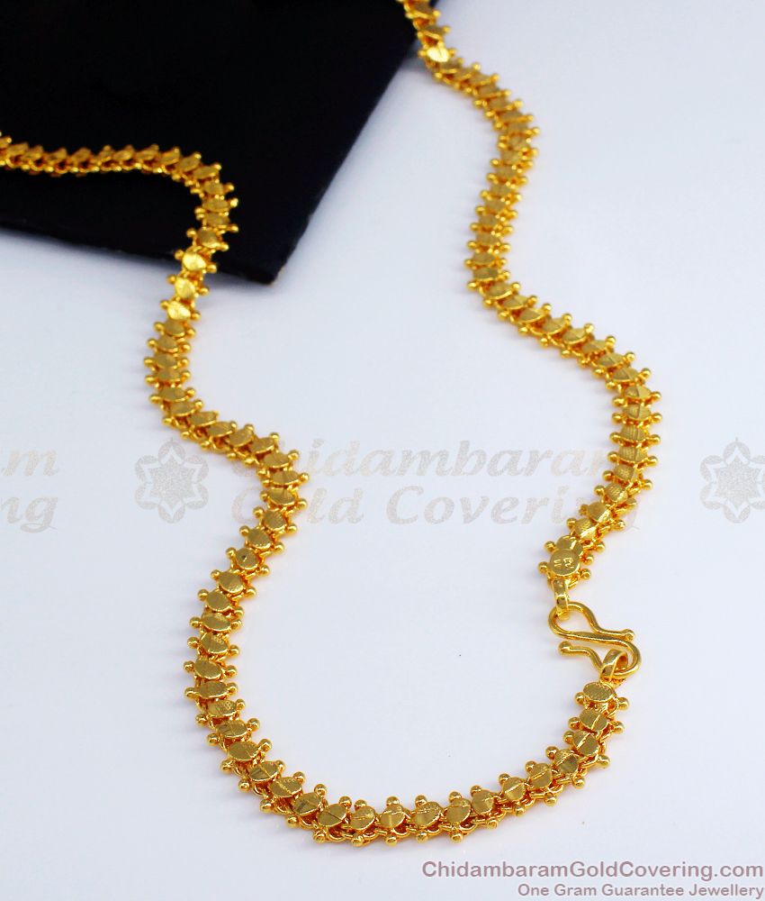 CHRT58 Oval Design Gold Beads Chain Regular Use