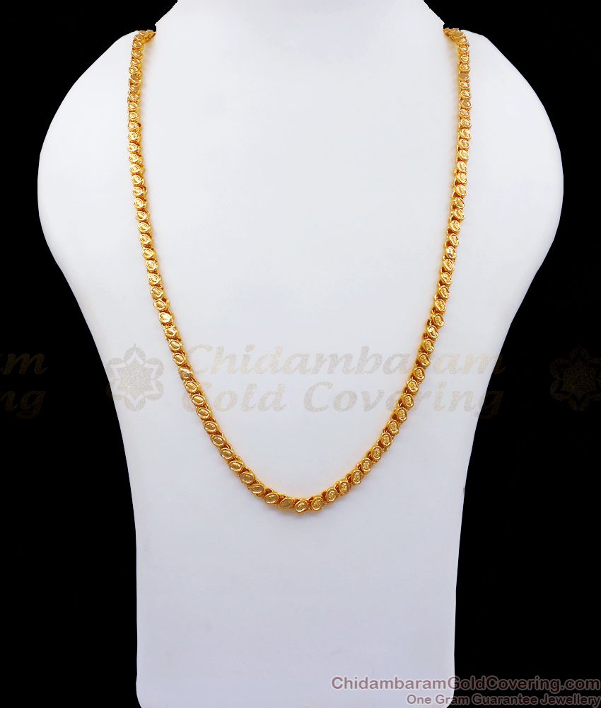 CHRT59 Oval Design One Gram Gold Chain Daily Use