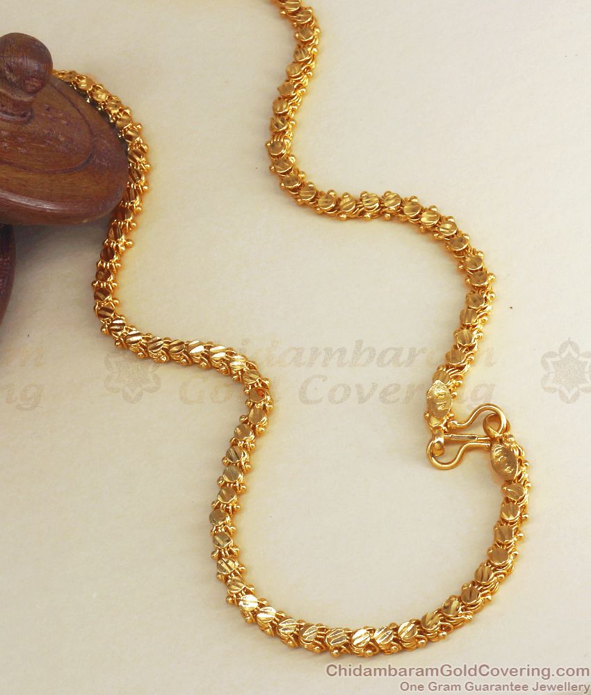 CHRT62 Lovely Jasmine Type Gold Plated Chain Daily Wear Collection